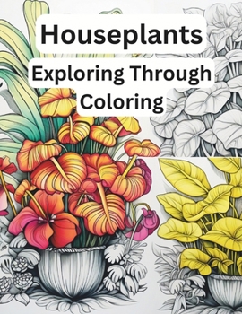 Paperback Houseplants - Exploring Through Coloring Book