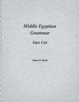 Paperback Middle Egyptian Grammar: Sign List Book