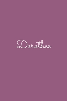 Dorothee: notebook with the name on the cover, elegant, discreet, official notebook for notes, dot grid notebook,