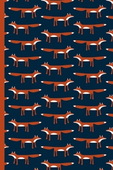 Paperback Weekly Planner: A Week to View Diary and Organizer - Sunday Start with Fox Pattern Cover Art Book