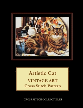 Paperback Artistic Cat: Vintage Art Cross Stitch Pattern [Large Print] Book