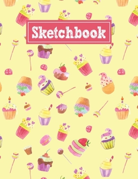Paperback Sketchbook: 8.5 x 11 Notebook for Creative Drawing and Sketching Activities with Watercolor Cakes Themed Cover Design Book
