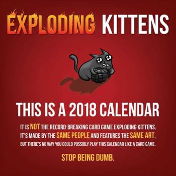 Calendar Exploding Kittens 2018 Wall Calendar Book