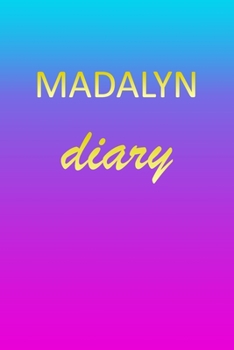 Madalyn: Journal Diary | Personalized First Name Personal Writing | Letter M Blue Purple Pink Gold Effect Cover | Daily Diaries for Journalists & ... Taking | Write about your Life & Interests