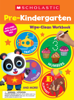 Paperback Scholastic Pre-K Wipe-Clean Workbook Book