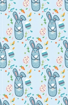 A5 Lined Notebook 110 Pages: Funny Ruled Journal Cute Rabbit Bunny Own Pet Lover Happy Easter Eggs 084. Cute Unique Student Teacher Blank Scrapbook/ ... Planner Great For Home School Office Writing