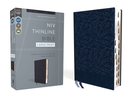 Imitation Leather Niv, Thinline Bible, Large Print, Leathersoft, Navy, Red Letter, Thumb Indexed, Comfort Print Book