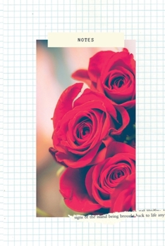 Paperback Notizbuch mit Rosencover (kariert, 120 Seiten) [German] Book