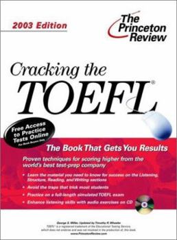 Paperback Cracking the TOEFL with Audio CD, 2003 Edition [With CD] Book