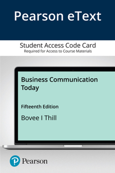 Misc. Supplies Pearson Etext Business Communication Today -- Access Card Book
