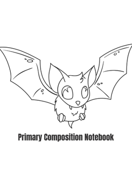 Paperback Primary Composition Notebook: Bat Halloween Primary School Practice Paper Book