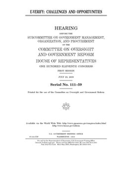 Paperback E-Verify: challenges and opportunities Book