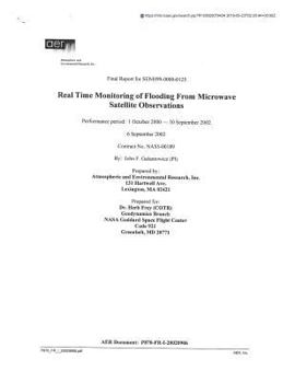 Paperback Real Time Monitoring of Flooding from Microwave Satellite Observations Book