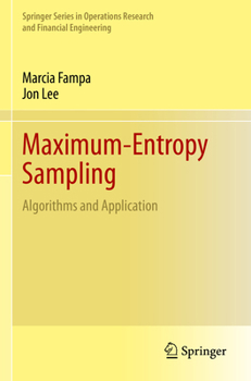 Paperback Maximum-Entropy Sampling: Algorithms and Application Book