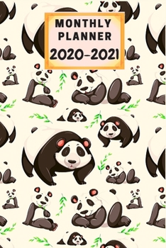 Monthly Planner 2020-2021: cut panda planner/calendar 2020 panda  Monthly Pocket Planner, Calendar & Schedule Agenda, planner Gifts For Women, Men, ... And Adults (6" x 9") , 2020 planner panda