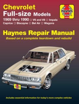 Paperback Chevrolet Full-Size Sedans 1969-90 Book