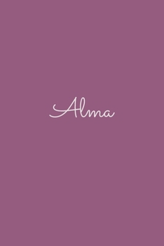 Alma: notebook with the name on the cover, elegant, discreet, official notebook for notes, dot grid notebook,