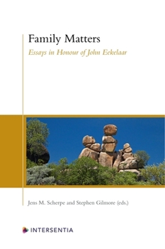 Hardcover Family Matters: Essays in Honour of John Eekelaar Book