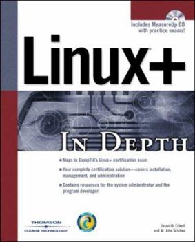 Paperback Linux+ in Depth [With CDROM] Book