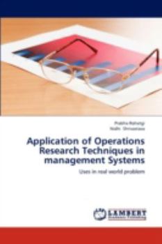 Paperback Application of Operations Research Techniques in Management Systems Book