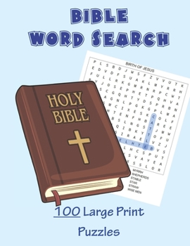 Paperback Bible Word Search - 100 Large Print Puzzles [Large Print] Book