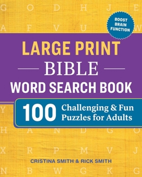 Paperback Large Print Bible Word Search Book: 100 Challenging and Fun Puzzles for Adults Book