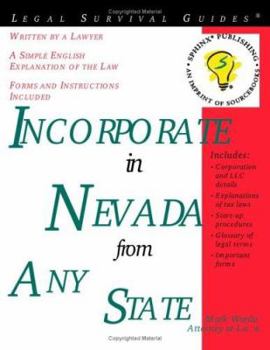 Paperback Incorporate in Nevada from Any State Book