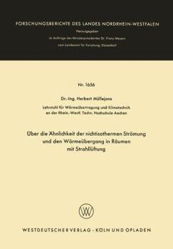 Paperback Über Die Ähnlichkeit Der Nichtisothermen Strömung Und Den Wärmeübergang in Räumen Mit Strahllüftung [German] Book