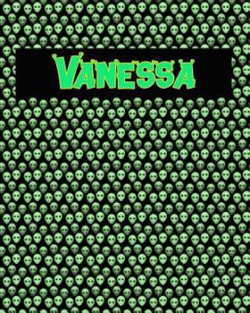 120 Page Handwriting Practice Book with Green Alien Cover Vanessa: Primary Grades Handwriting Book