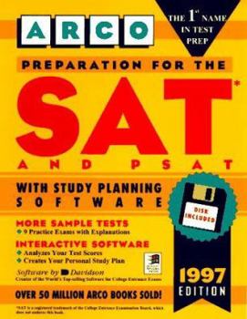 Paperback Arco Preparation for the SAT and PSAT, with Study Planning Software Book