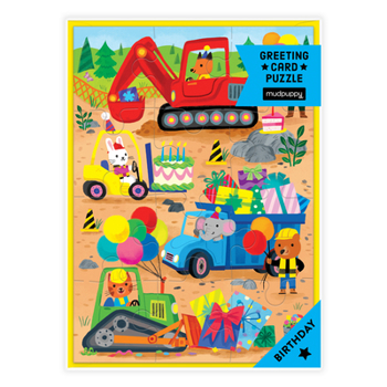 Misc. Construction Site Birthday Greeting Card Puzzle Book