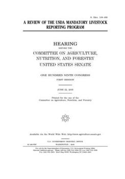 Paperback A review of the USDA mandatory livestock reporting program Book