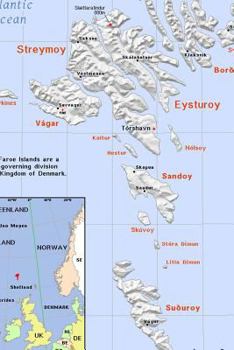 Modern Day Color Map of the Faroe Islands Journal : Take Notes, Write down Memories in This 150 Page Lined Journal