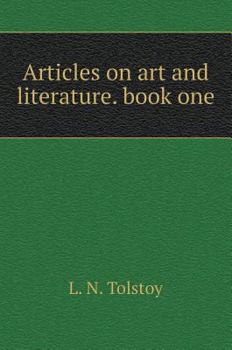 Hardcover Articles about art and literature. book One [Russian] Book