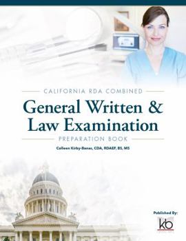 Paperback The California RDA Combined General Written & Law Examination Preparation Book