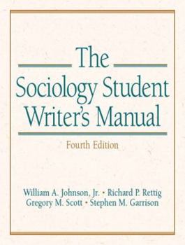 Paperback The Sociology Student Writer's Manual Book