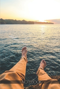 Paperback Notebook: Travel Adventures - feet over beautiful lake [110 pages]: Travel Adventures - feet over beautiful lake Book