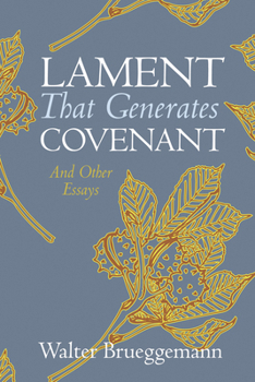 Hardcover Lament That Generates Covenant Book