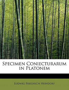 Paperback Specimen Coniecturarum in Platonem [Latin] Book