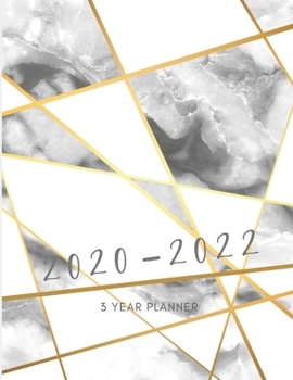 2020-2022 3 Year Planner Marble Grey Monthly Calendar Goals Agenda Schedule Organizer: 36 Months Calendar; Appointment Diary Journal With Address Book, Password Log, Notes, Julian Dates & Inspirationa