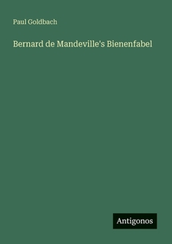 Paperback Bernard de Mandeville's Bienenfabel [German] Book