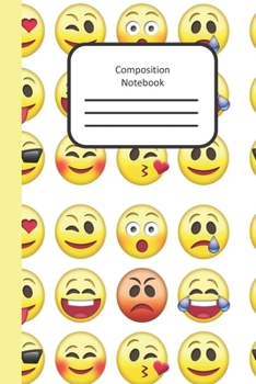 Composition Notebook: Funny emoji composition notebook for back to school and also for home use, notes etc. 120 blank ruled lined pages.