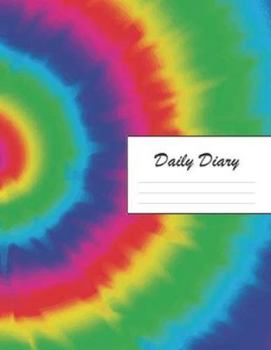 Paperback Daily Diary: Blank 2020 Journal Entry Writing Paper for Each Day of the Year - Tie Dye Vivid - January 20 - December 20 - 366 Dated Book