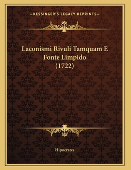 Paperback Laconismi Rivuli Tamquam E Fonte Limpido (1722) [Latin] Book