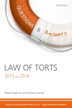 Paperback Q & A Revision Guide Law of Torts 2013 and 2014 (Questions & Answers) Book