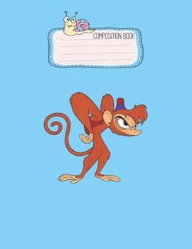 Paperback Composition Book: Disney Aladdin Angry Abu 90S Lovely Composition Notes Notebook for Work Marble Size College Rule Lined for Student Jou Book