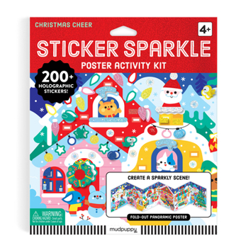 Paperback Christmas Cheer Sticker Sparkle Poster Activity Kit Book