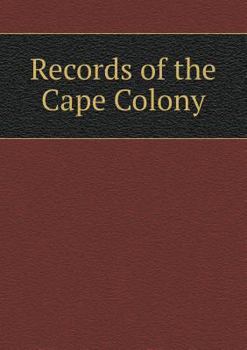 Paperback Records of the Cape Colony Book
