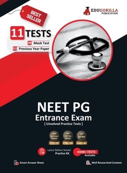 Paperback NEET PG Entrance Exam Preparation Book 2023 - 8 Mock Tests and 3 Previous Year Papers (3300 Unsolved Objective Questions) with Free Access To Online T Book