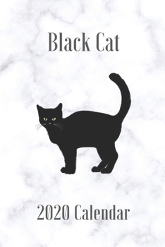 Paperback 2020 black Cat Themed Daily View Planner Calendar and Organizer Make organization more fun with this cute cat art daily weekly monthly planner.: Black Book